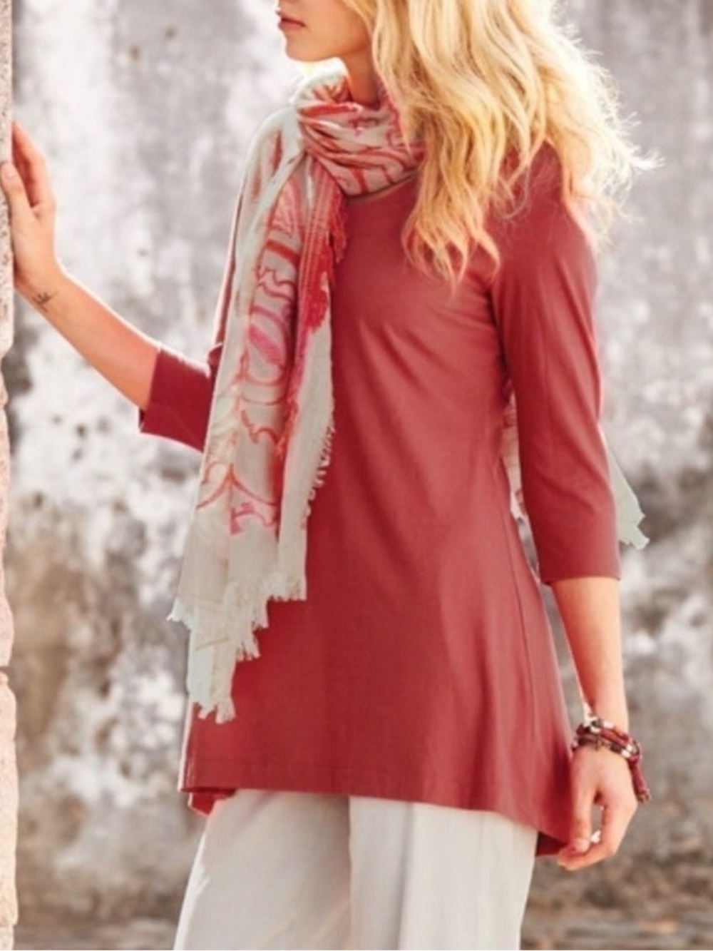 Peruvian Connection Azalea Tunic Top | Red | Medium - Picture 2 of 8
